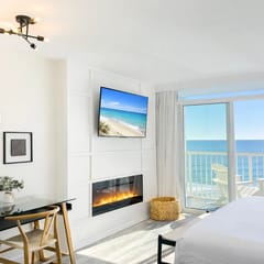 Quiet Oceanfront Escape | Fireplace & Balcony